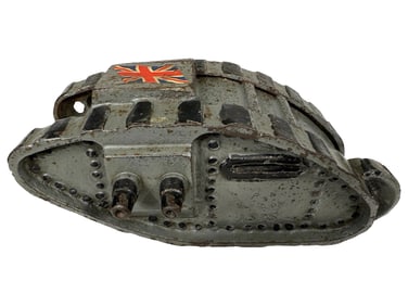Patent 1918 Tank Bank with Union Jack Flag Decal