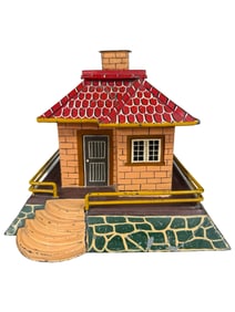 Beach Cottage Folk Art Bank