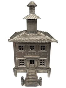 Silvered Lead Caisse Bank with Well Developed Tower