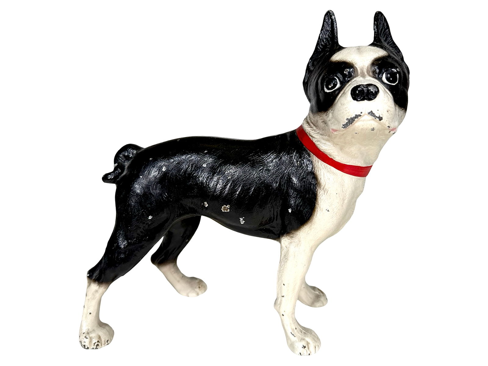 Posing Boxer Door Stop: Made by Hubley Mfg. Company. Lancaster, Pa. - Ca. Mid 1930's - 10" Wide.