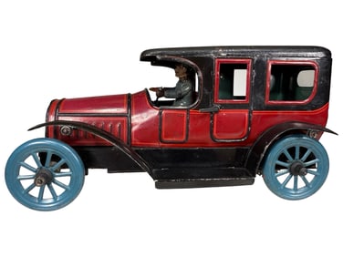 Iconic Lithographed Tin Limousine - Windup Toy
