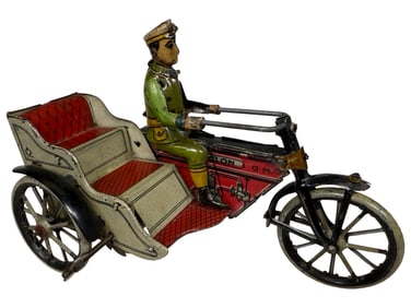 "Cyclon" Motorcycle & Sidecar - Windup Toy