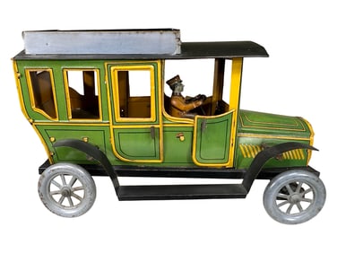 Green & Yellow Chauffeured Limousine - Windup Toy