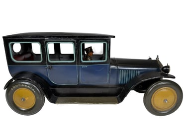 Large Blue Sedan Limousine - Windup Toy