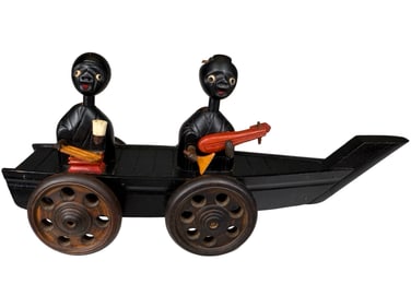 Pair of Musician in a Wheeled Boat