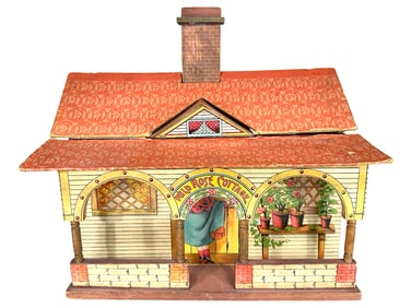 "Wild Rose Cottage" - Paper Litho Toy