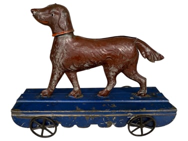 Articulated Dog on Platform - American Tin Toy
