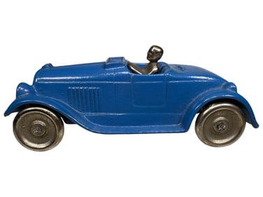 Blue Open Coupe - Cast Iron Toy