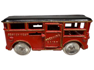 "Freemans Dairy" Truck - Cast Iron Toy