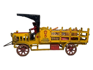 Five Ton Truck with Tin Canopy - Cast Iron Toy
