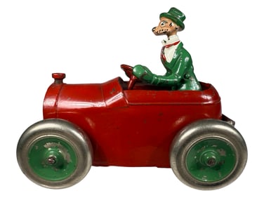 Andy Gump "348" Car - Rare Deluxe Version - Cast Iron Toy