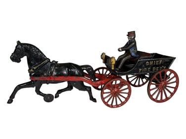 Fire Dept. Chief Wagon - Cast Iron Toy
