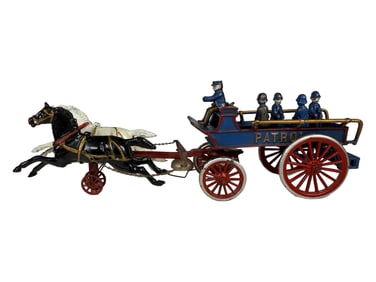 Two Horse Police Patrol - Cast Iron Toy