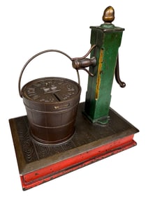 Pump and Bucket - Cast Iron Mechanical Bank