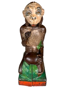 Monkey and Coconut - Cast Iron Mechanical Bank