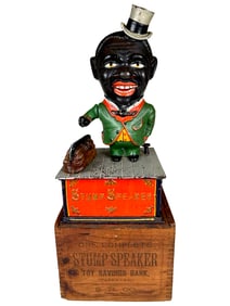 Stump Speaker - Cast Iron Mechanical Bank