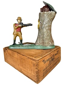 Teddy and the Bear Bank - Scarce Version with Light Gray Tree