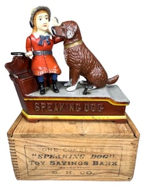 Speaking Dog - Cast Iron Mechanical Bank