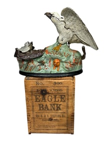 Eagle and Eaglets - Cast Iron Mechanical Bank