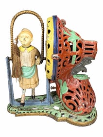 Girl Skipping Rope - Cast Iron Mechanical Bank