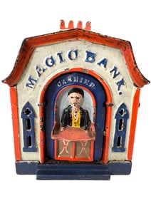 Patriotic Colored Magic - Cast Iron Mechanical Bank