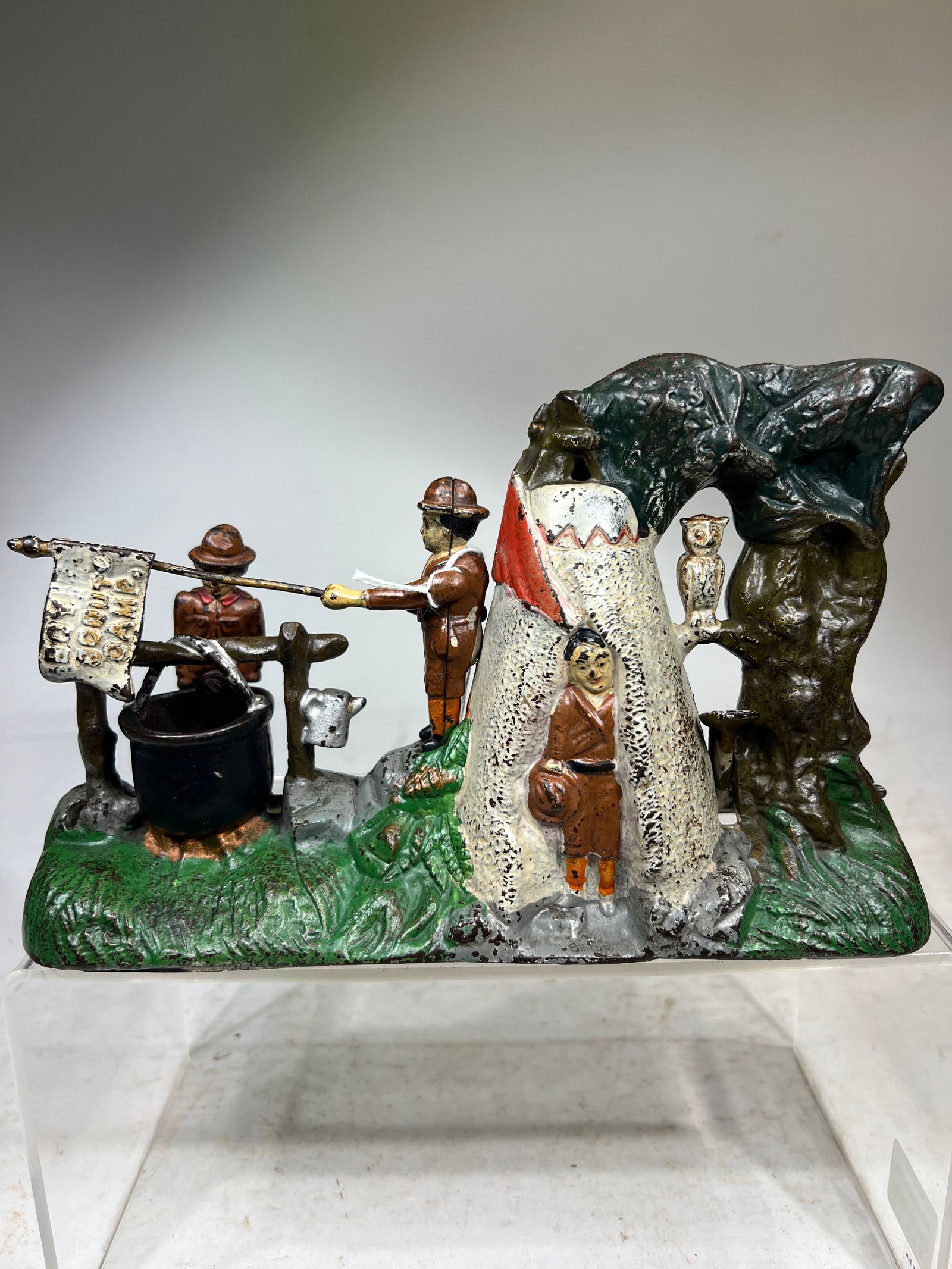 Boy Scout Cast Iron Mechanical Bank (1 of 3)