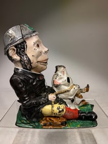 Paddy and His Pig, Green Coat, Cast Iron Mechanical Bank