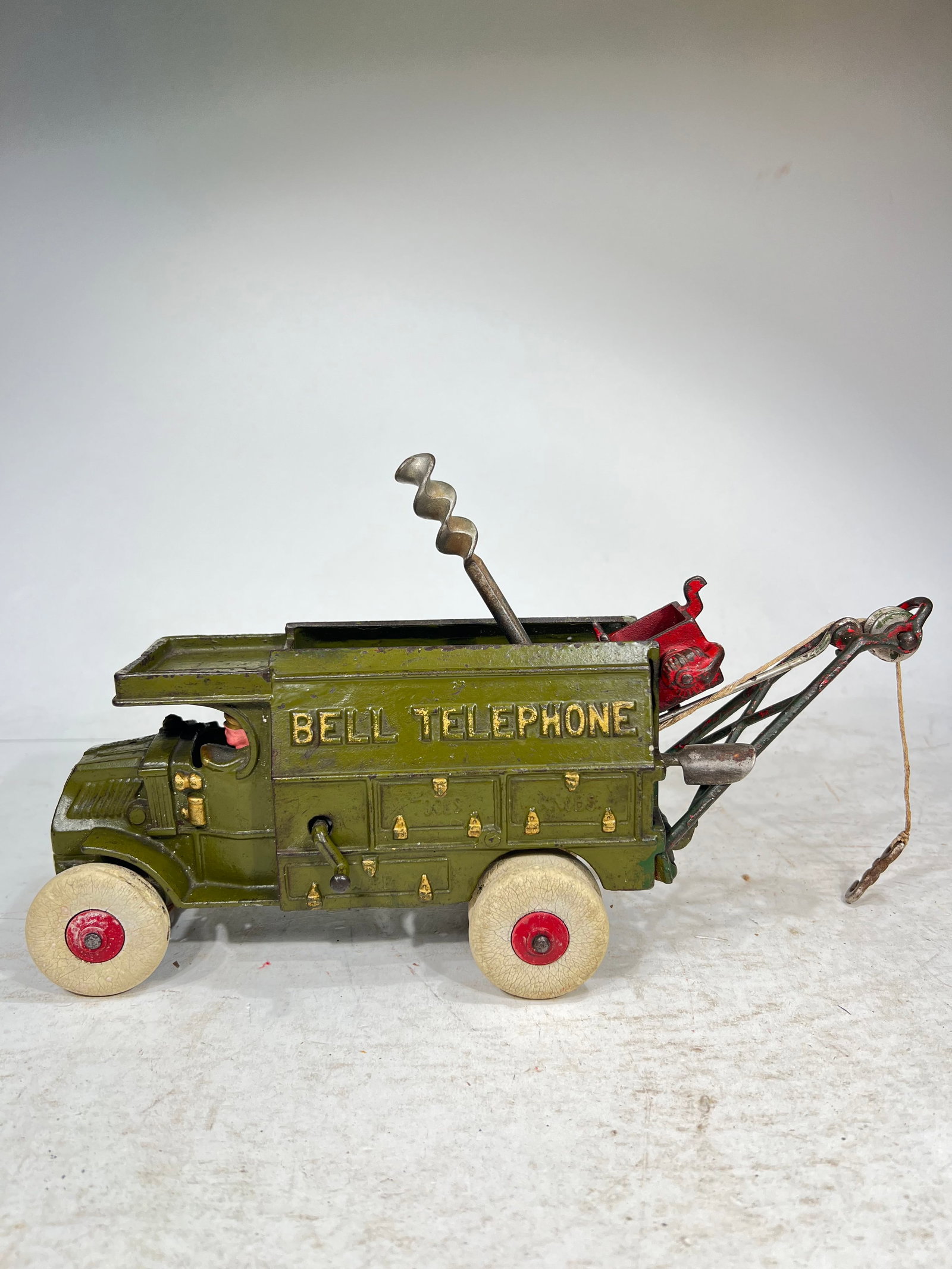 Bell Telephone Cast Iron Truck: Hobley MFG Co. Lane PA 1932, 13" L