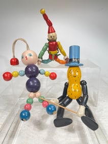 Three Wooden Jointed Figures