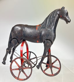 Cast Iron Articulated Three Wheeled Horse