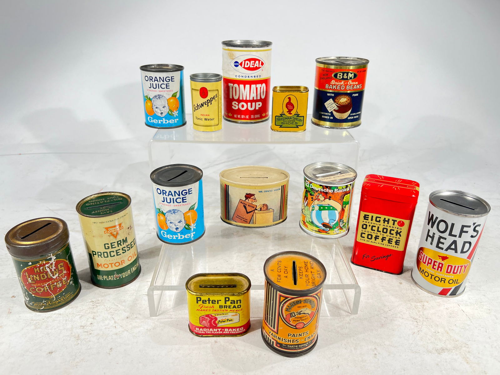 Fourteen Tin Advertising Banks (1 of 3)