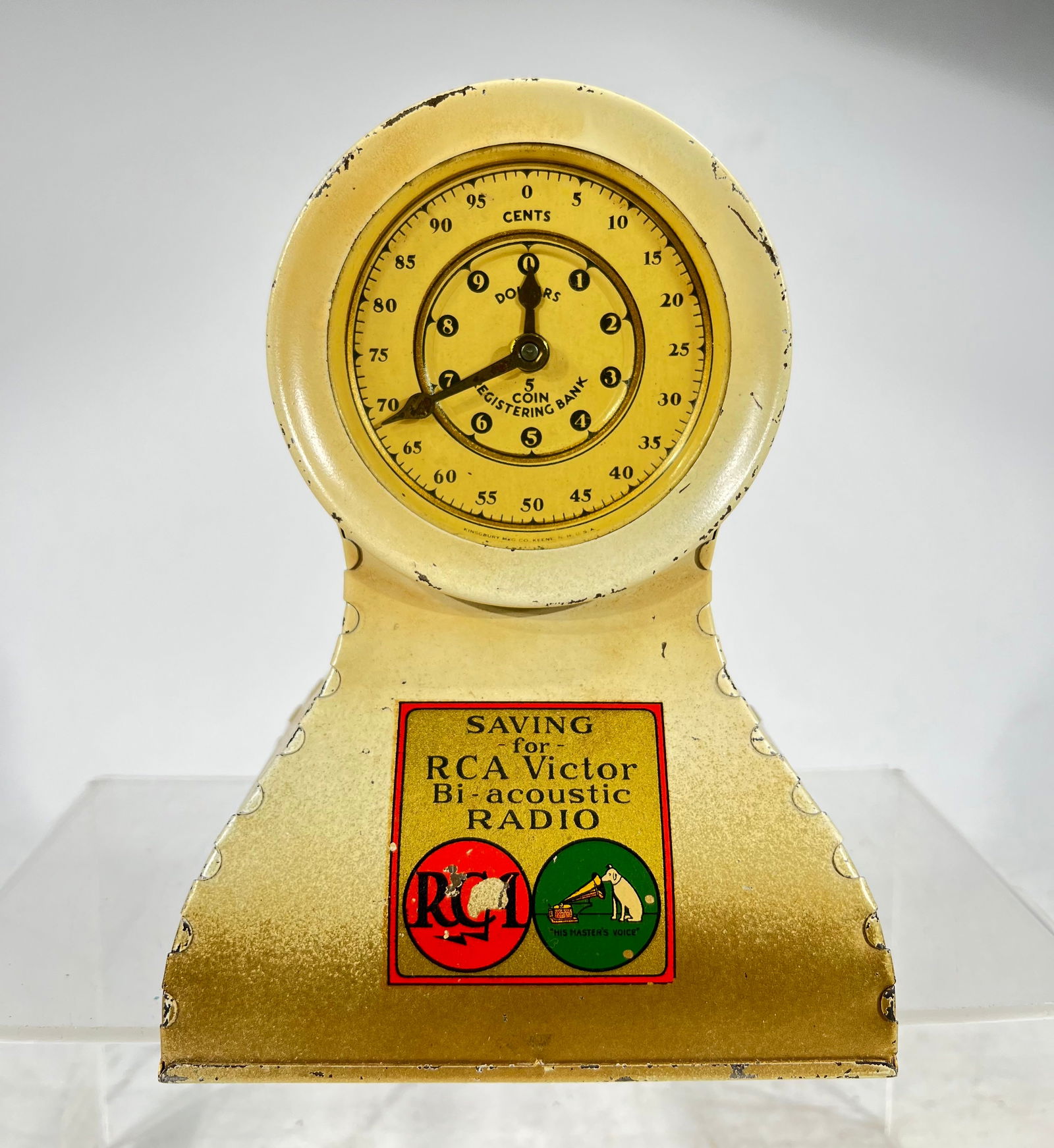 Save for an RCA Victor, Bi-acoustic Radio Tin Bank (1 of 3)