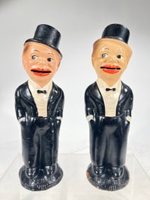 Two Charlie McCarthy Papier Mache Still Banks