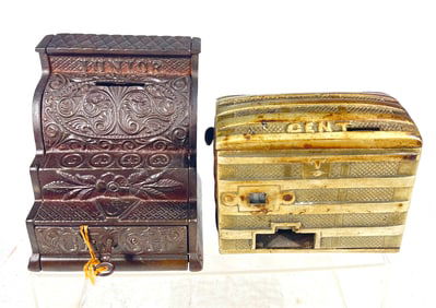 Junior Cash Register/Dime Register Thanks Cast Iron Banks