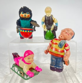 Four Celluloid Windup Toys