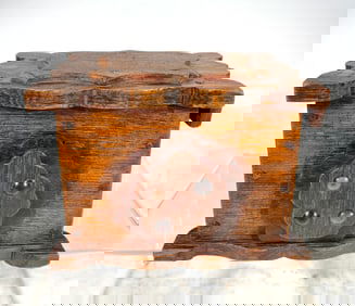 Fancy Wooden Trick Drawer Bank With Shied and Tulip Decoration