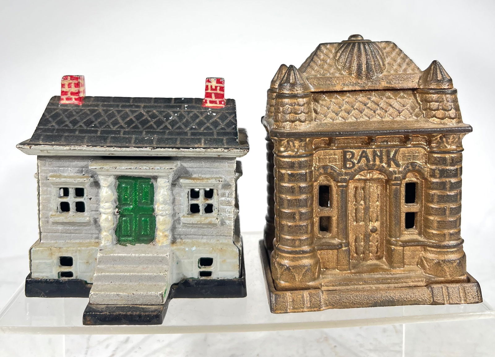 Two Cast Iron Architectural Banks (1 of 3)