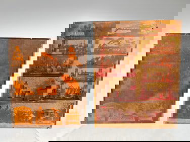 Two Large Bank Themed Printing Blocks