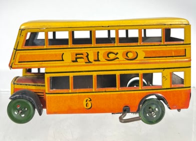 Double Decker Tin Windup Bus