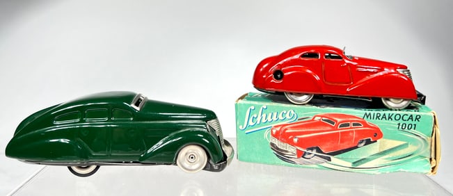 Two Tin Windup Cars Sechuco #3000 & 1010