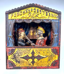 Punch & Judy Cast Iron Mechanical Bank