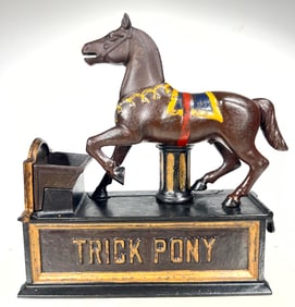 Trick Pony Cast Iron Mechanical Bank