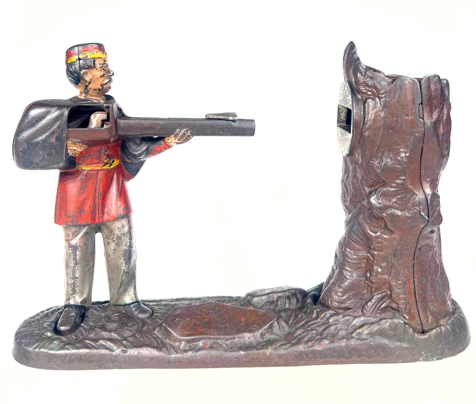 Creedmoor Cast Iron Mechanical Bank: J&E Stevens Co. Cromwell, CT. 1880