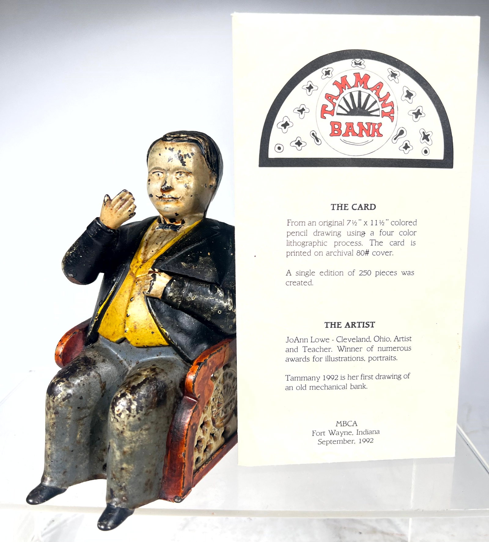 Tammany Cast Iron Mechanical Bank: J&E Stevens Co. CT 1975
