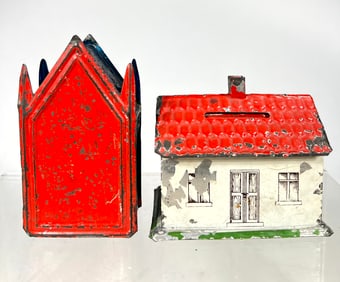 Two Tin Still Banks