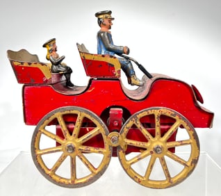 Two Seat Open Friction Car Tin/Wood/Iron