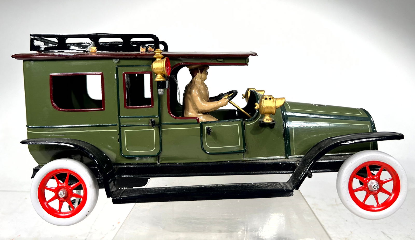Early Tin Windup Sedan: Made by Gunthermann - German 1912 - 11 1/2"L