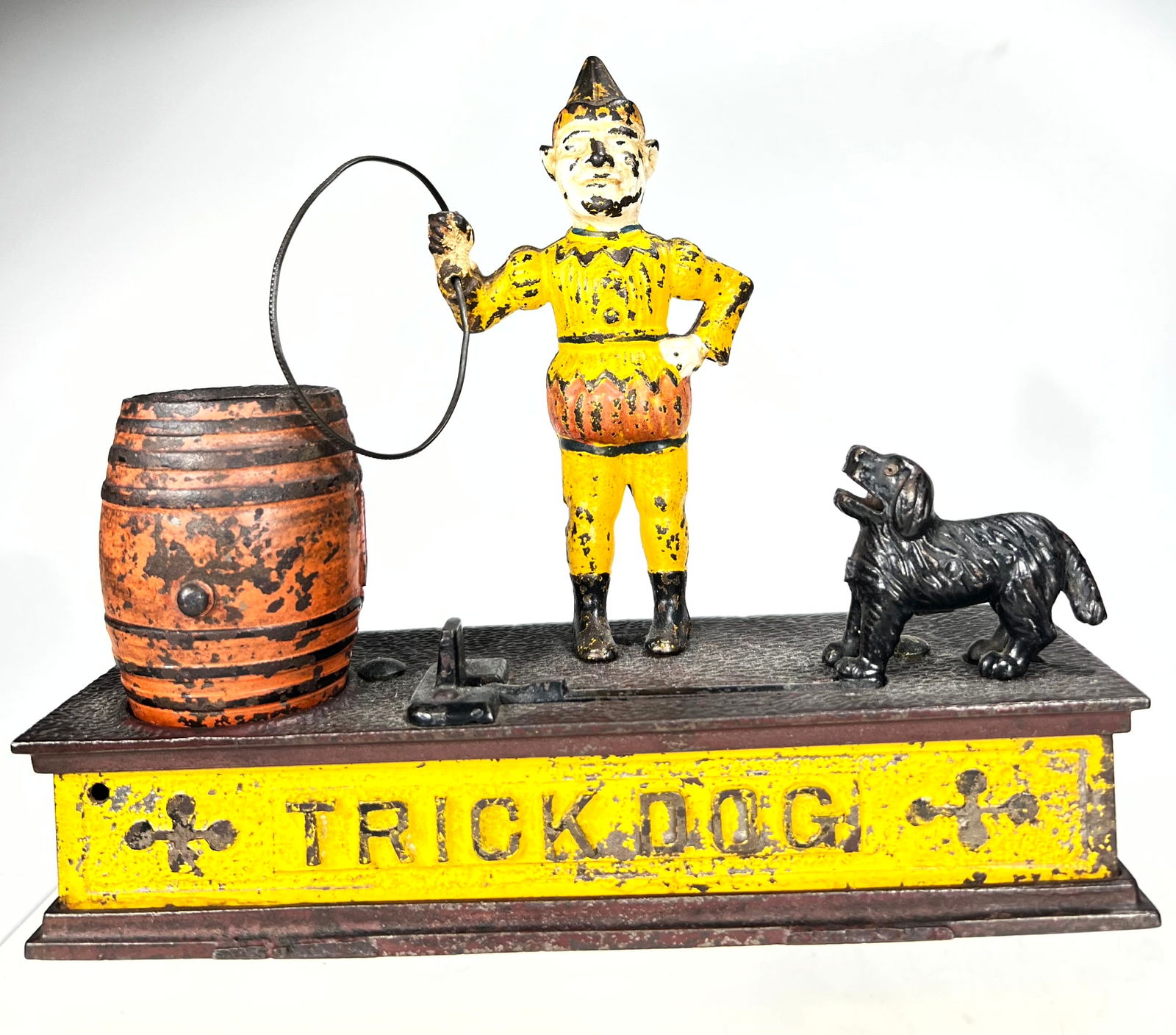 Trick Dog Cast Iron Mechanical Bank - Six Part Base Version (1 of 3)