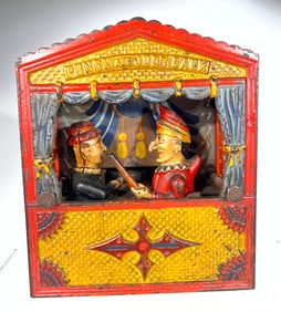 Punch & Judy Mechanical Bank - Small Letter Version