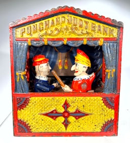 Punch & Judy Mechanical Bank Large Letter Version